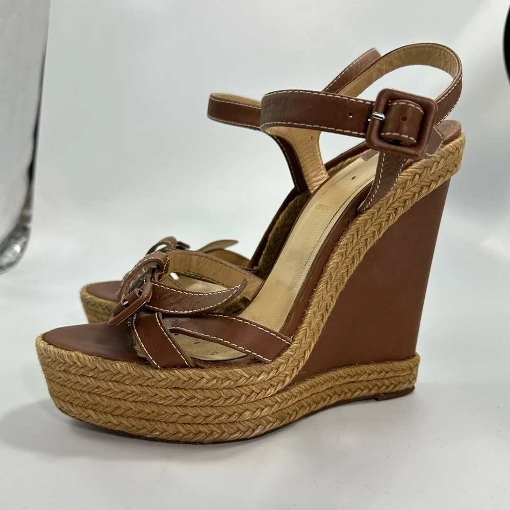 Christian Louboutin Anabela Caramelo espadrille wedges size 11